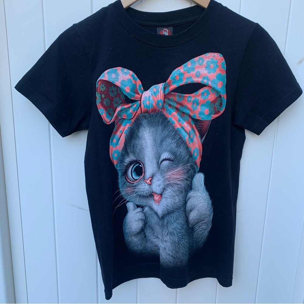 Sparkle Rockabilly Kitten Cat Tshirt